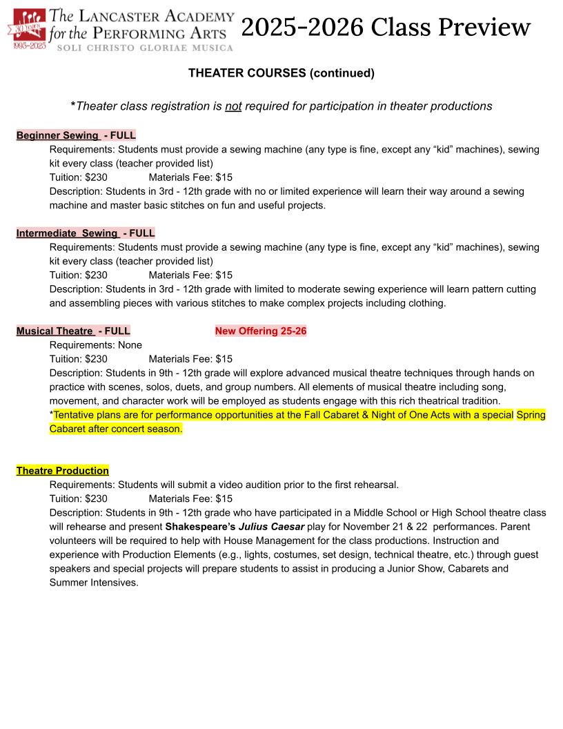 2025-2026-Class Descriptions