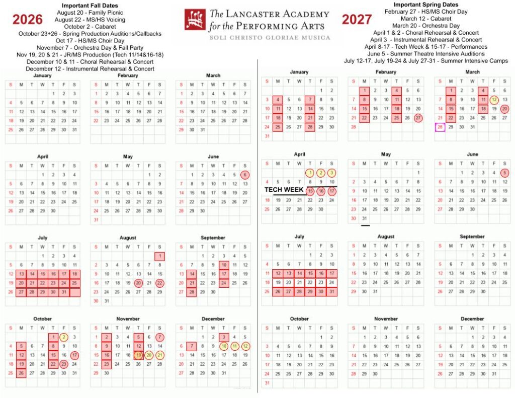 Lacc Fall 2027 Schedule